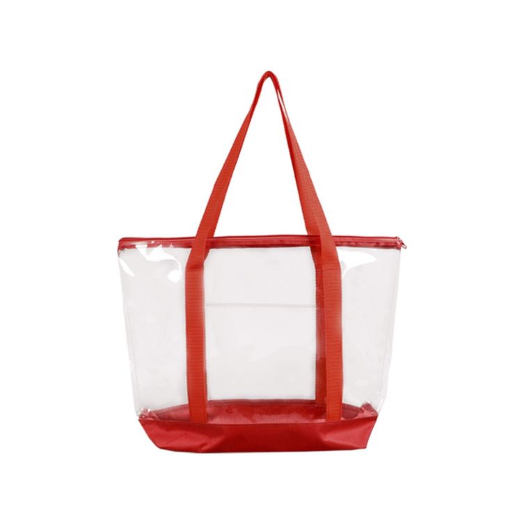 Picture of Large Clear Zippered Tote Bag