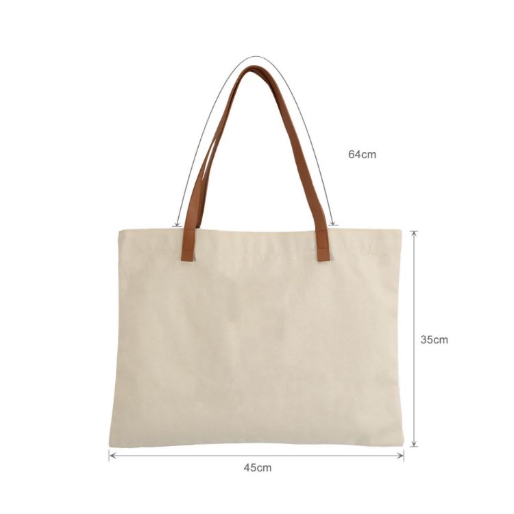 Picture of Leather Straps Canvas Bag