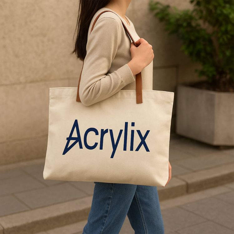 Picture of Leather Straps Canvas Bag