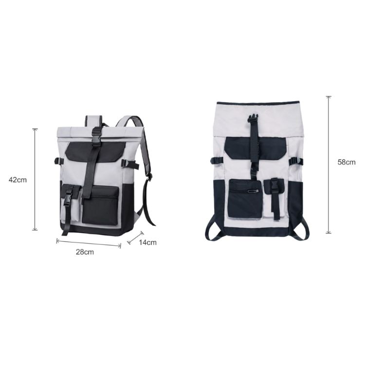 Picture of Multi-pocket Roll Top Backpack