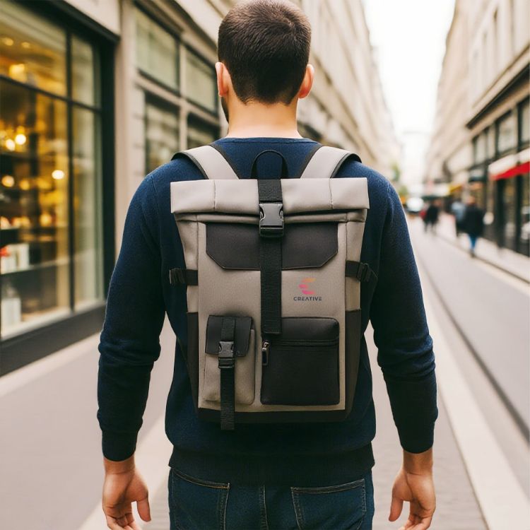 Picture of Multi-pocket Roll Top Backpack