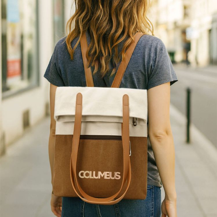 Picture of Convertible Canvas Backpack to Tote Bag