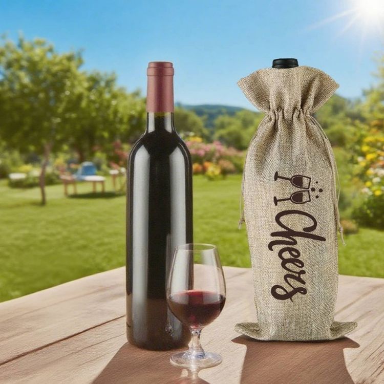 Picture of Wine Drawstring Bag
