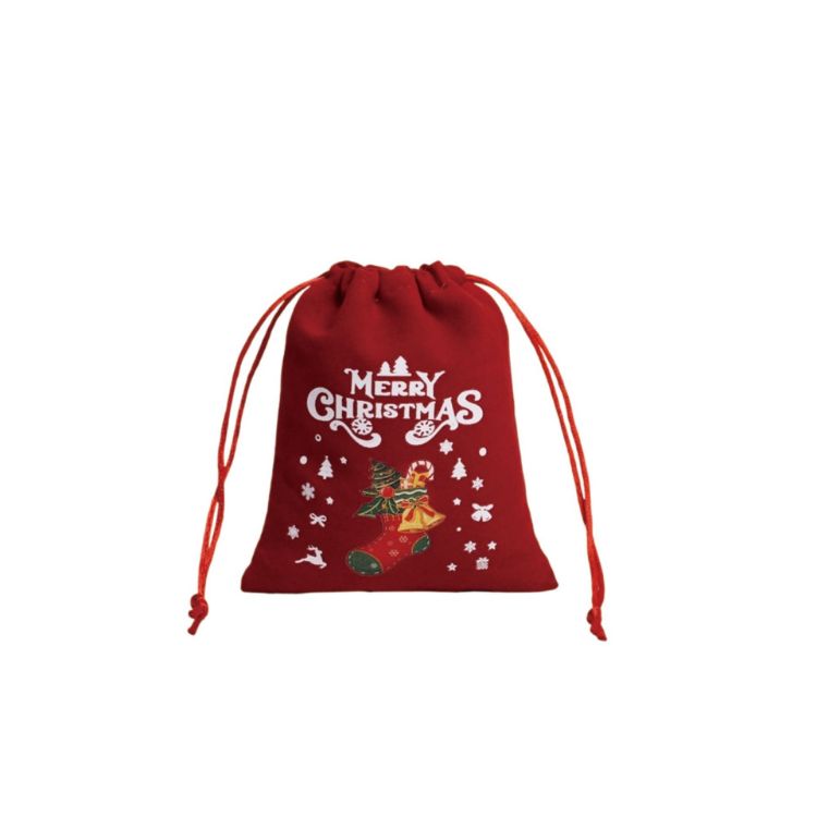 Picture of Christmas Drawstring Gift Bags