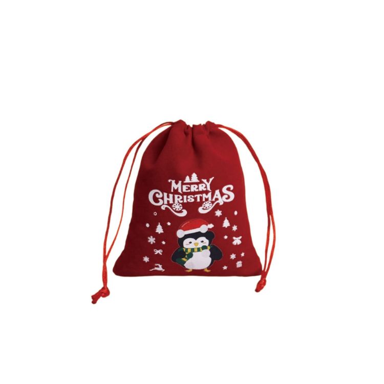 Picture of Christmas Drawstring Gift Bags