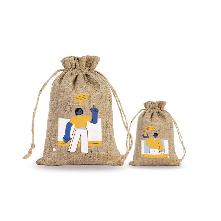 Picture of Linen Drawstring Gift Bags