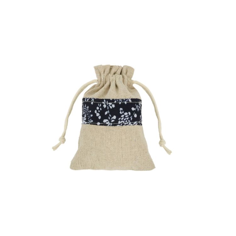 Picture of Cotton Linen Patchwork Drawstring Bags