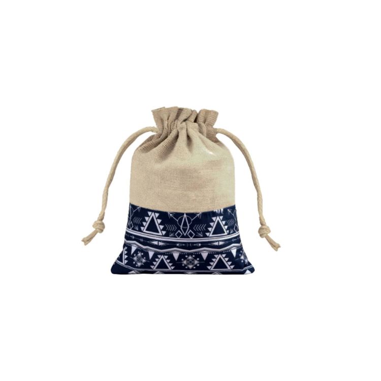 Picture of Cotton Linen Patchwork Drawstring Bags