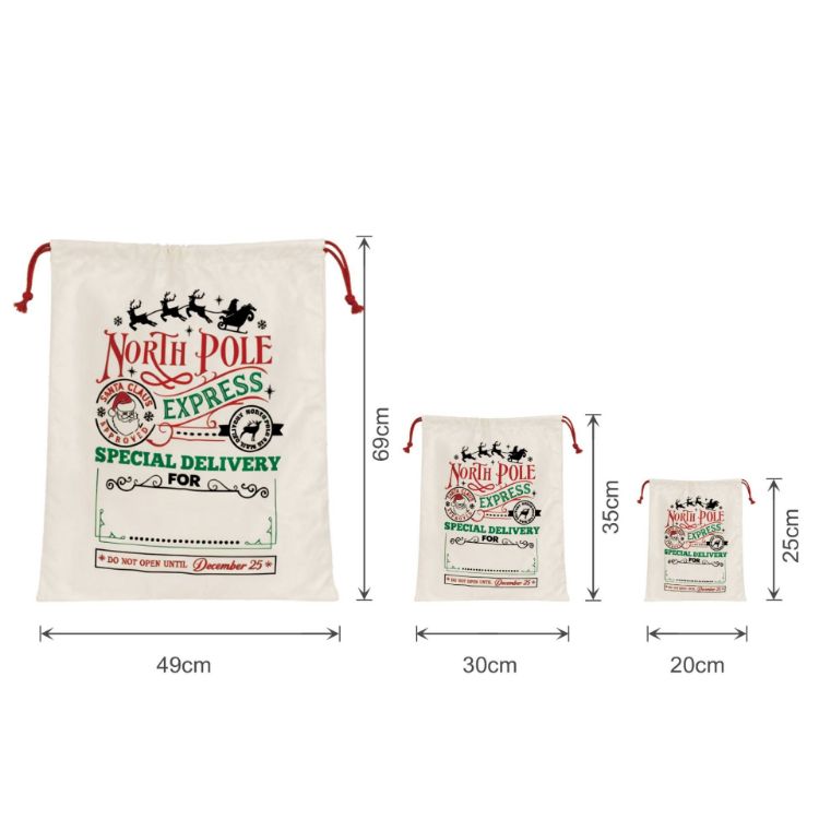 Picture of Flax Linen Drawstring Bags