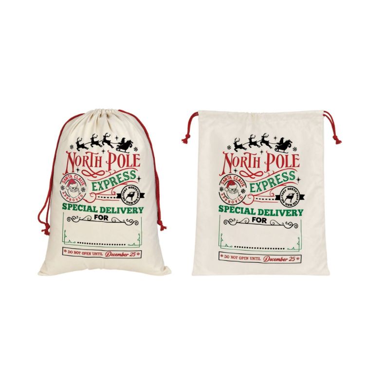 Picture of Flax Linen Drawstring Bags