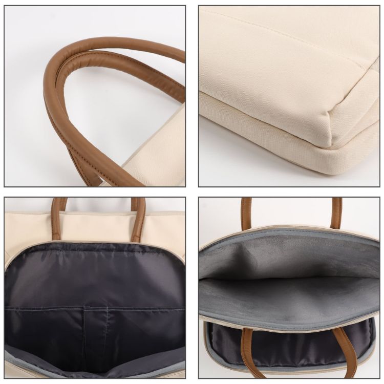 Picture of PU Handle Laptop Bag with Zippered Outer Pocket