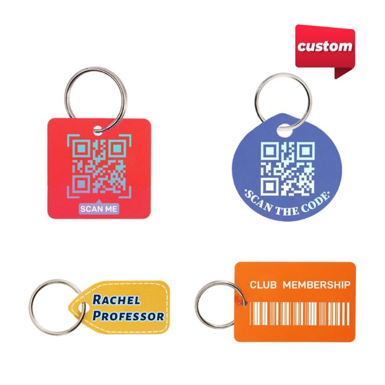 Picture of Custom Shape Plastic Card Key Tags