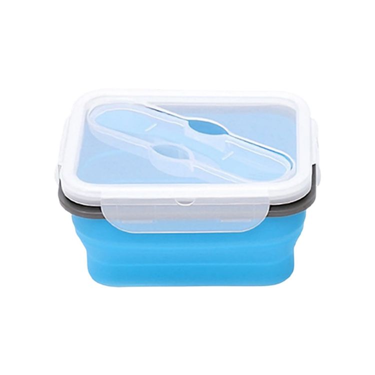 Picture of Silicone Food Storage Container with Fork Spoon