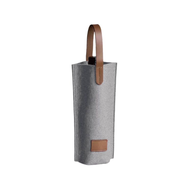Picture of Felt Single Bottle Wine Bag