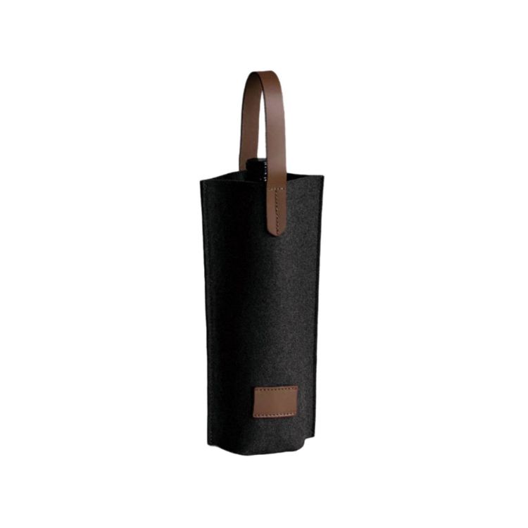 Picture of Felt Single Bottle Wine Bag