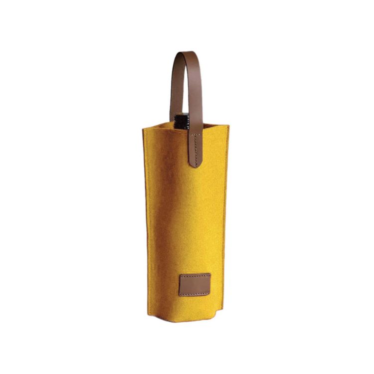 Picture of Felt Single Bottle Wine Bag