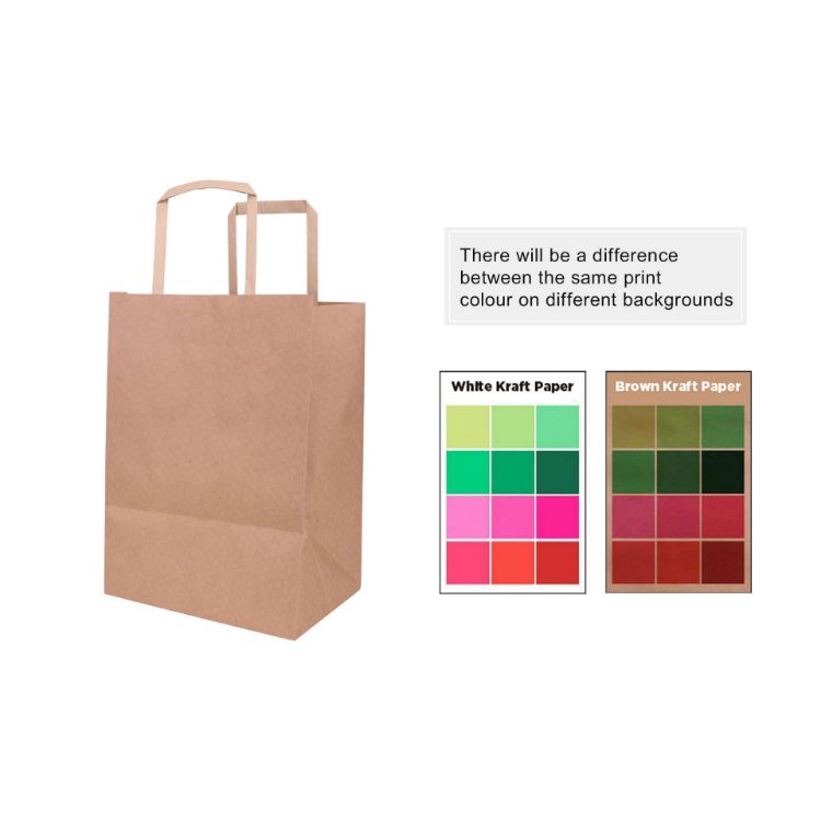 Picture of Flat Handle Kraft Paper Bag(175x240x110mm)