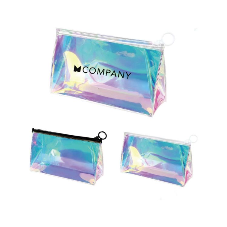Picture of Custom Ziplock Holographic Cosmetic Bag