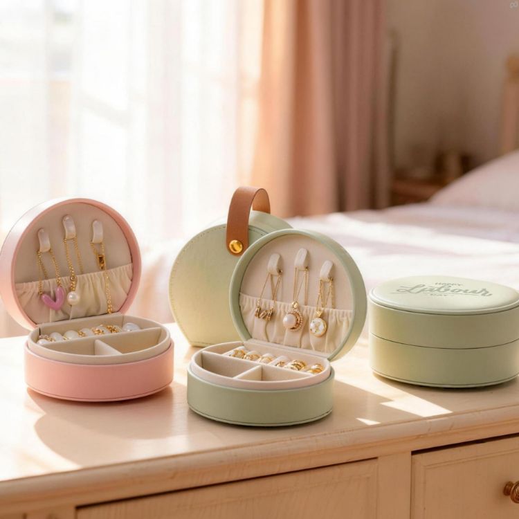 Picture of Small Portable PU Leather Jewellery Box