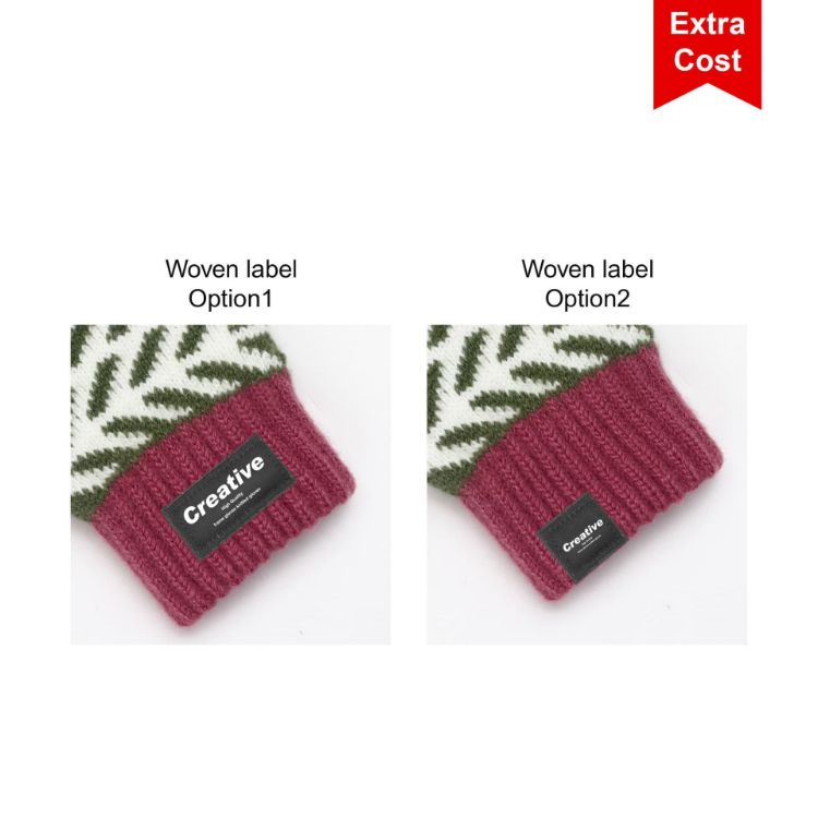 Picture of Kids Jacquard Fingerless Gloves with Flip Cover