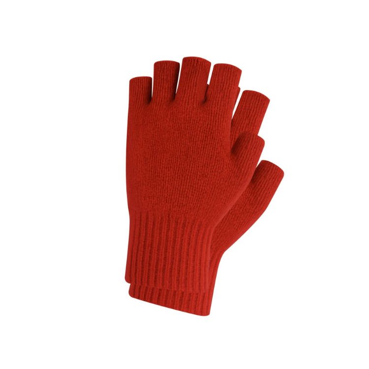 Picture of Adults Plain Knitted Fingerless Gloves with Woven Label