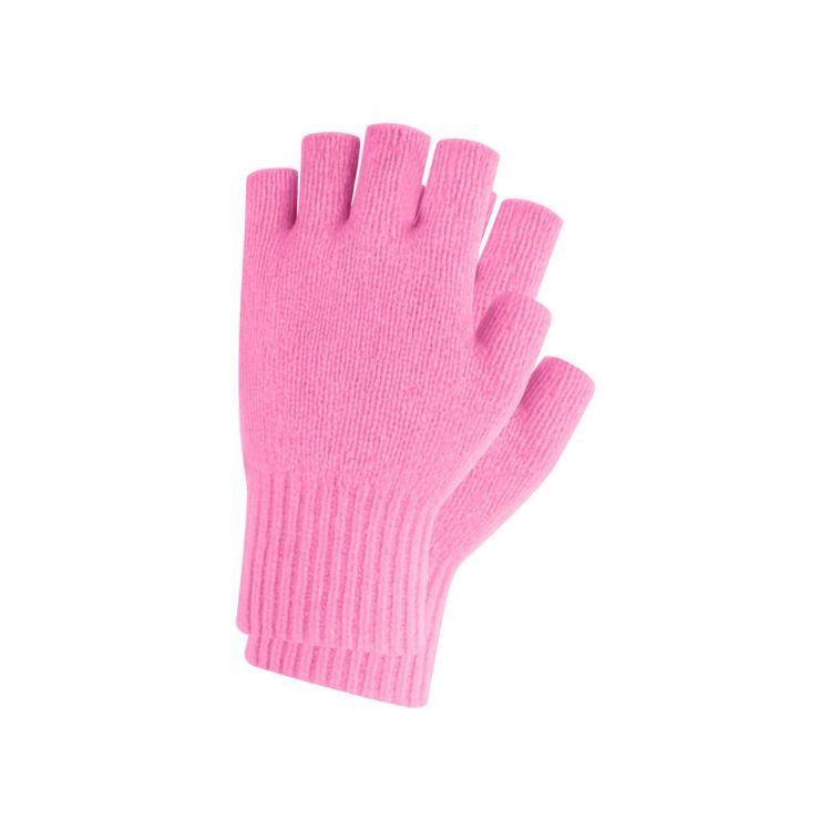 Picture of Adults Plain Knitted Fingerless Gloves with Woven Label