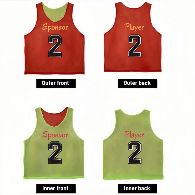 Picture of 100% Polyester Mesh Sublimated Reversible Training Bib