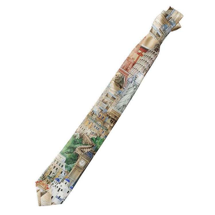 Picture of 8cm Wide 100% Polyester Printed Tie