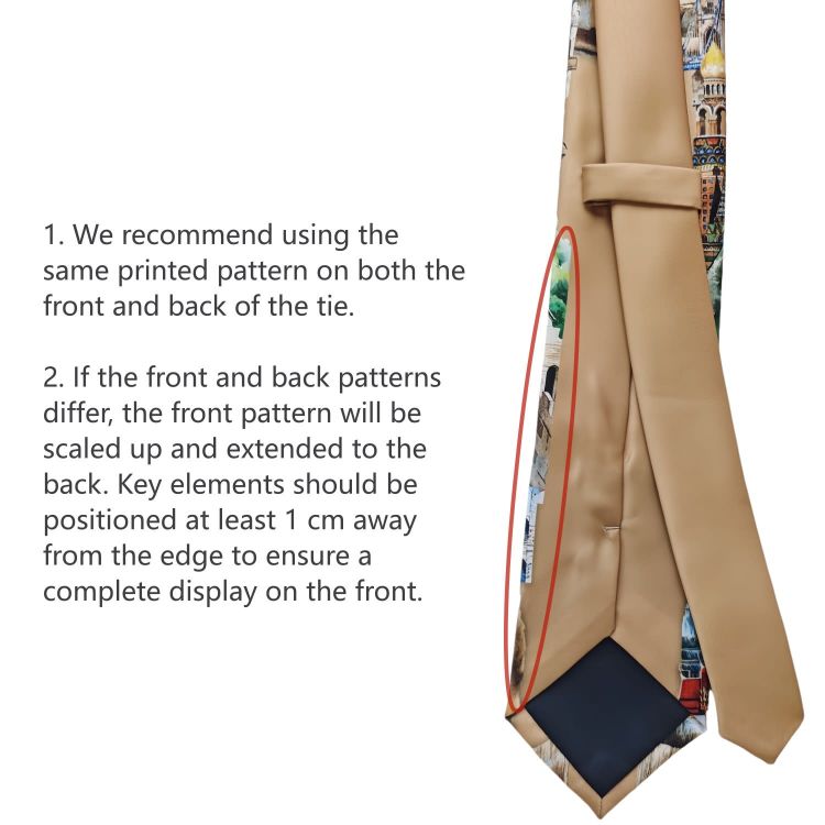 Picture of 8cm Wide 100% Polyester Printed Tie