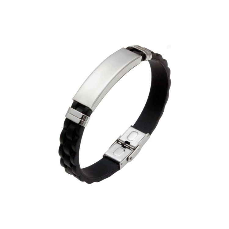 Picture of Stainless Steel Buckle Latch Bracelet