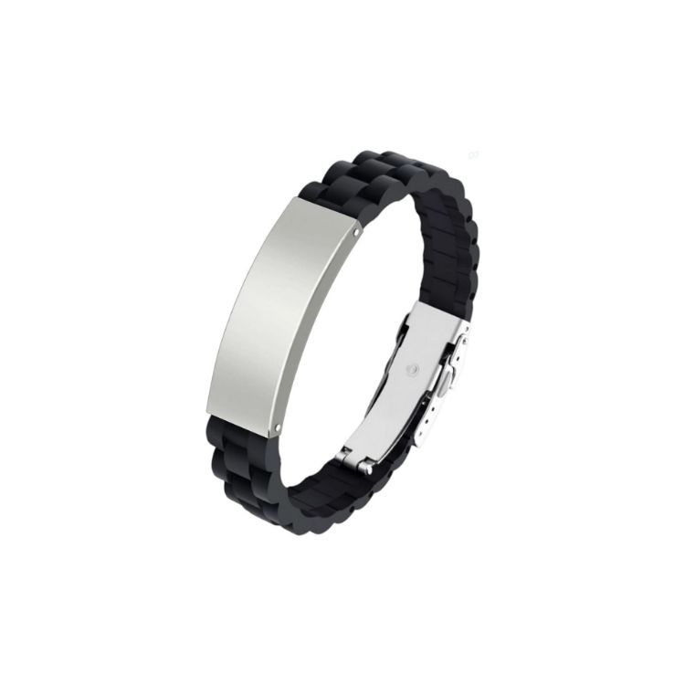 Picture of Folding Lock Clasp Metal Silica Bracelet