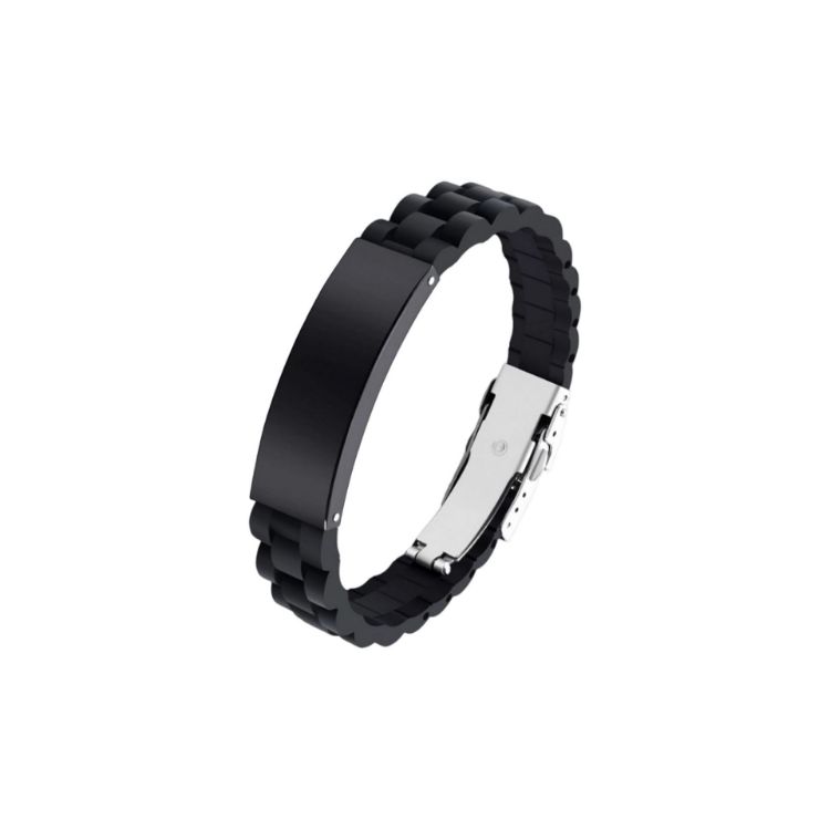 Picture of Folding Lock Clasp Metal Silica Bracelet