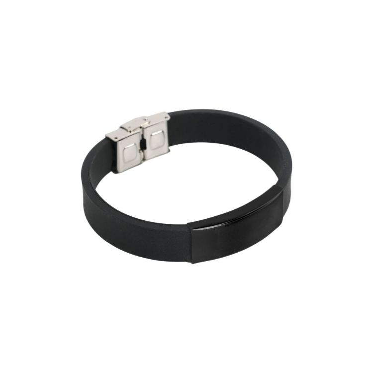 Picture of Engraved Stainless Steel  Buckle Latch Bracelet