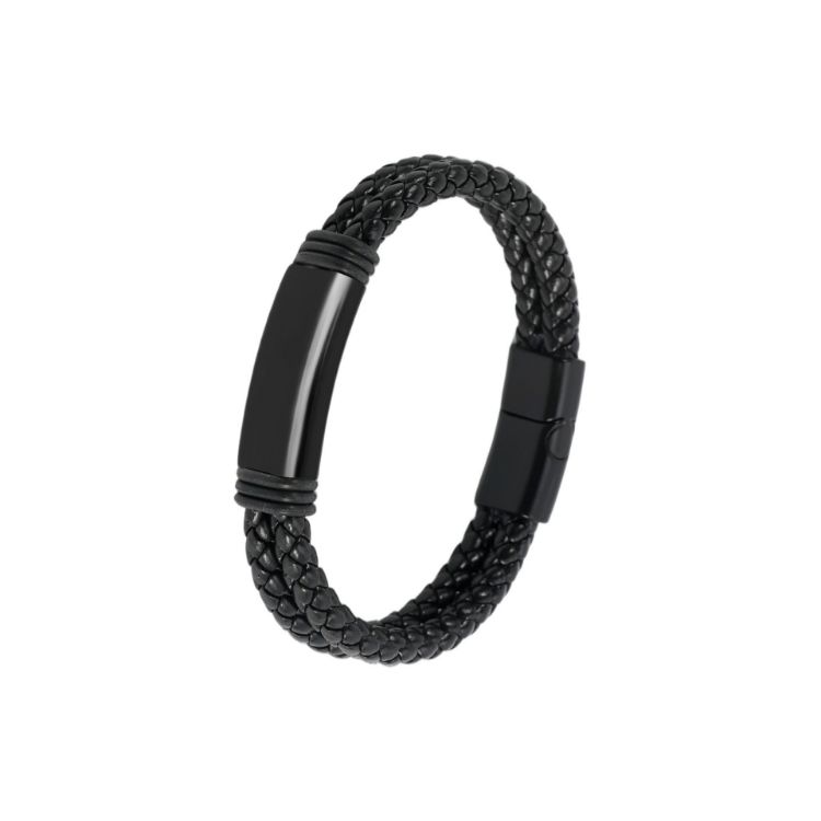 Picture of Double-row Braided Leather Bracelet