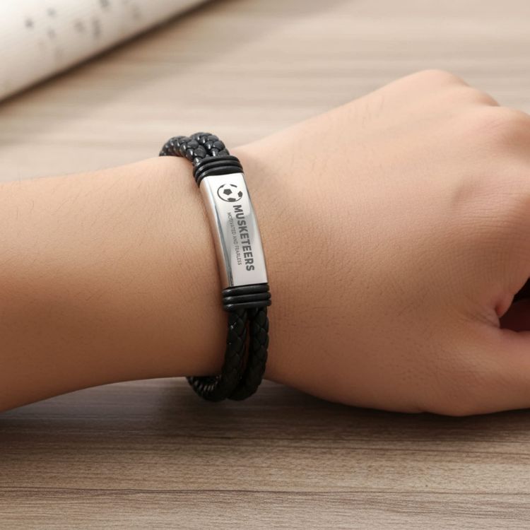 Picture of Double-row Braided Leather Bracelet