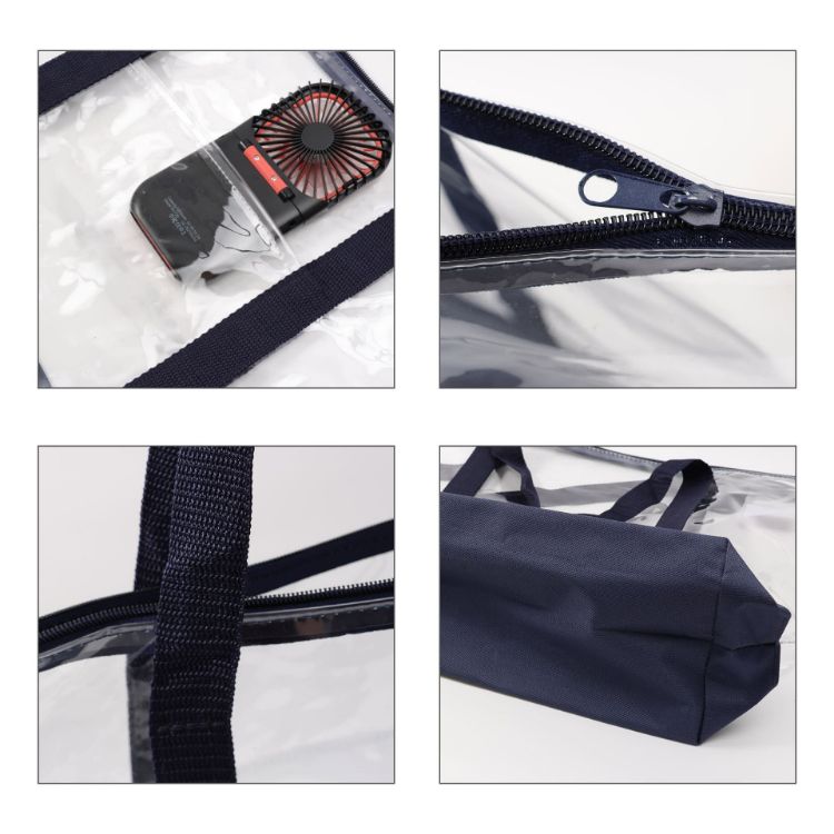 Picture of Large Clear Zippered Tote Bag