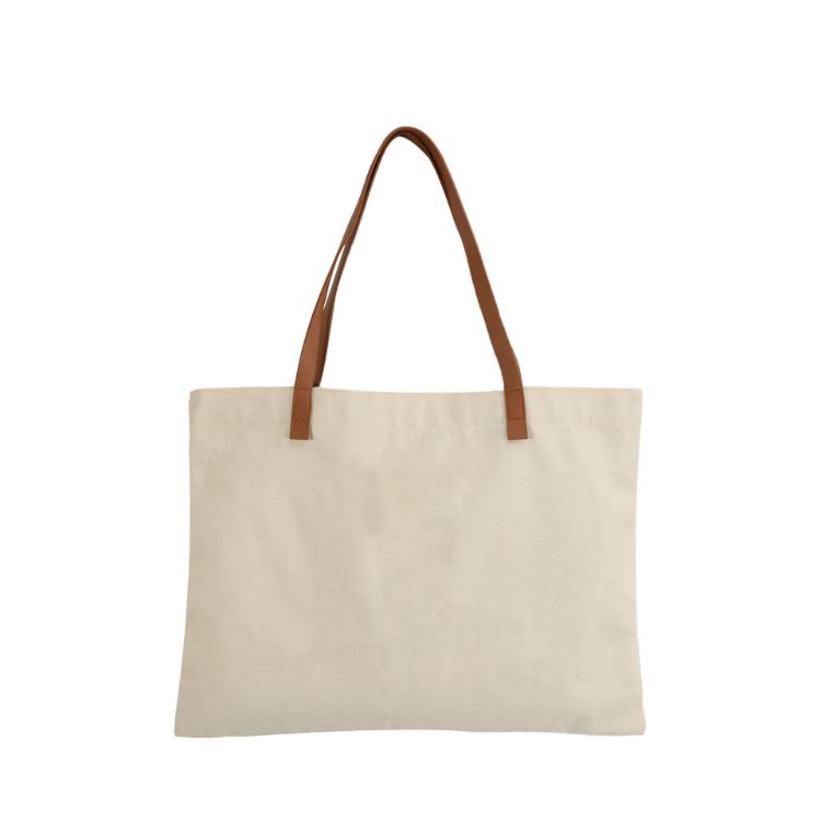 Picture of Leather Straps Canvas Bag