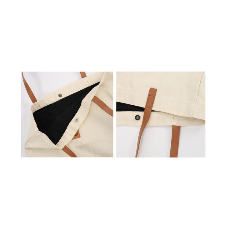 Picture of Leather Straps Canvas Bag