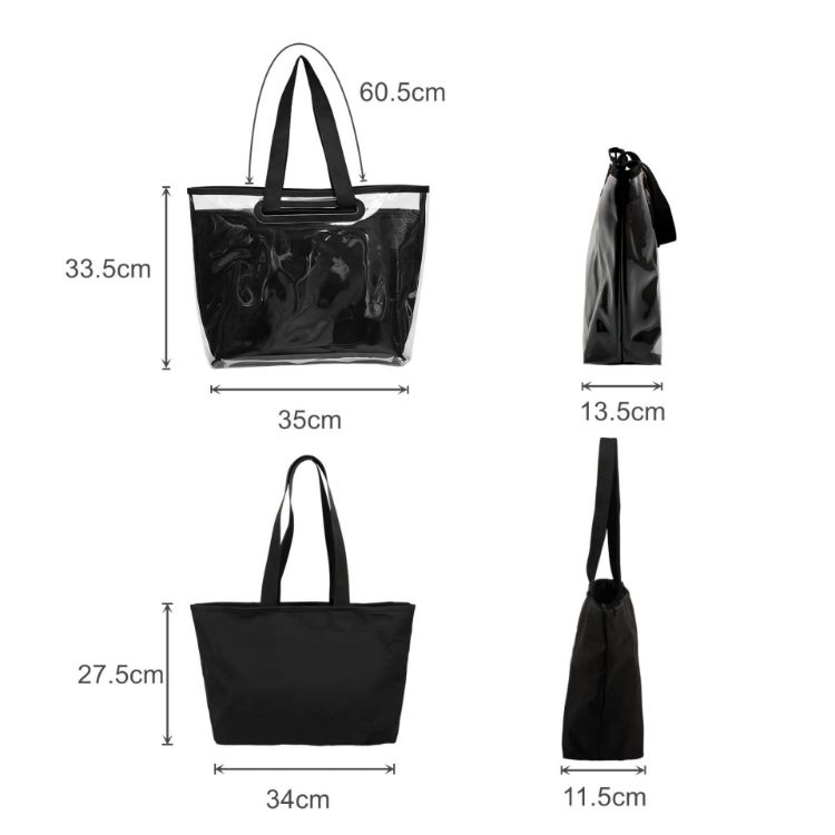 Picture of Tote Bag With Detachable PVC Cover