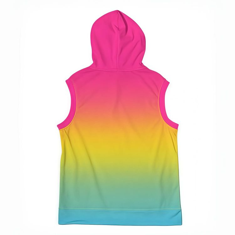 Picture of 100% Polyester Micro Mesh Sublimated Sleeveless Hoodie With Pocket