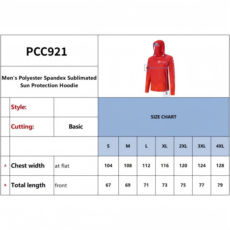 Picture of Men's Polyester Spandex Sublimated Sun Protection Fishing Hoodie