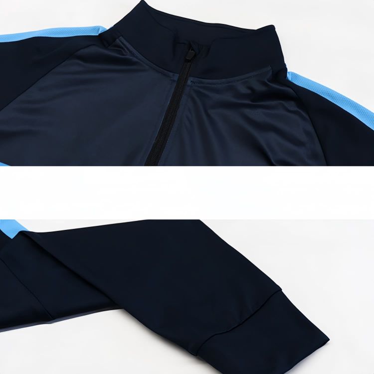 Picture of Polyester Spandex Sublimated High Stand-Up Collar  1/4 Zip Raglan Jacket