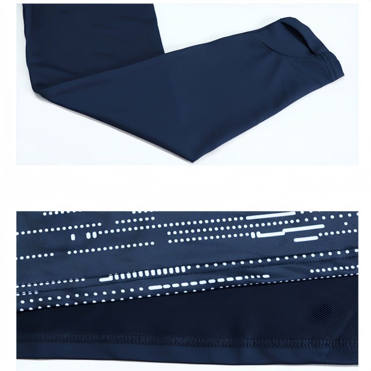 Picture of Polyester Spandex Sublimated Stand-Up Collar  1/4 Zip Raglan Jacket