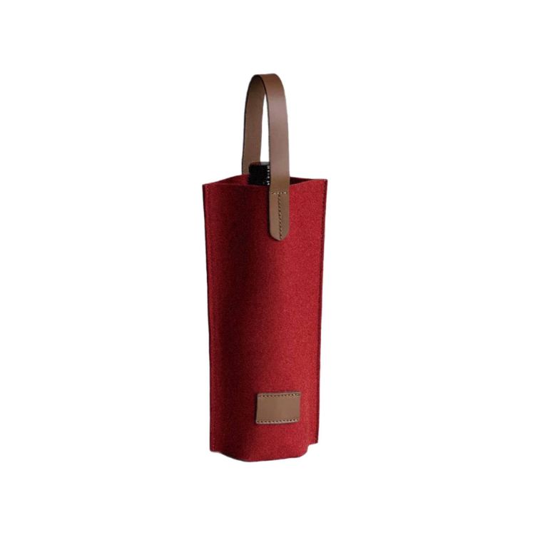 Picture of Felt Single Bottle Wine Bag
