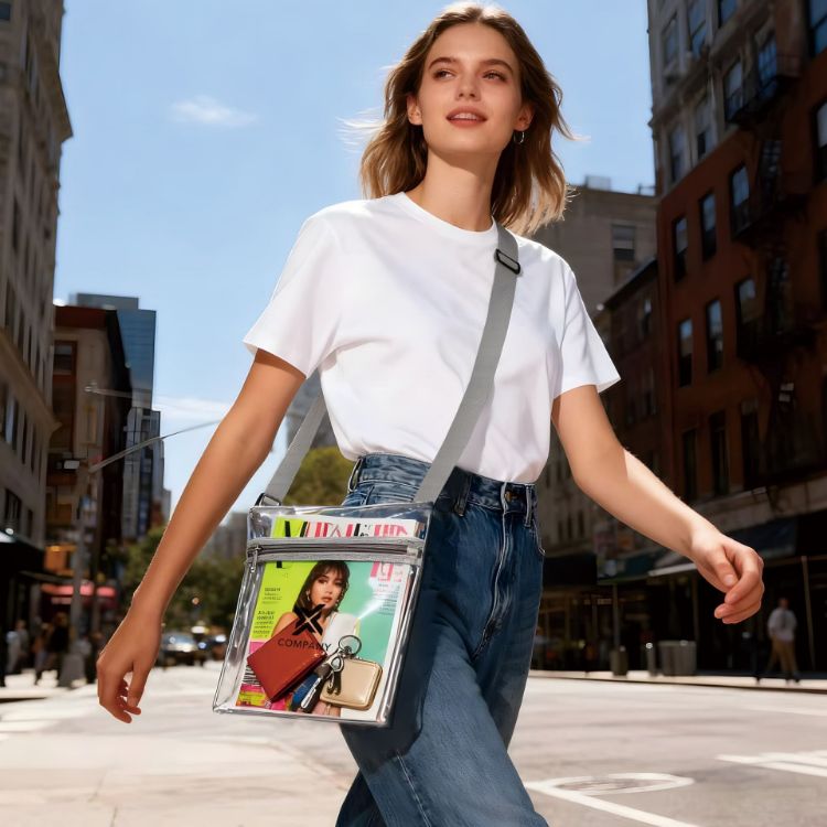 Picture of PVC Clear Crossbody Bag With Inner Pouch