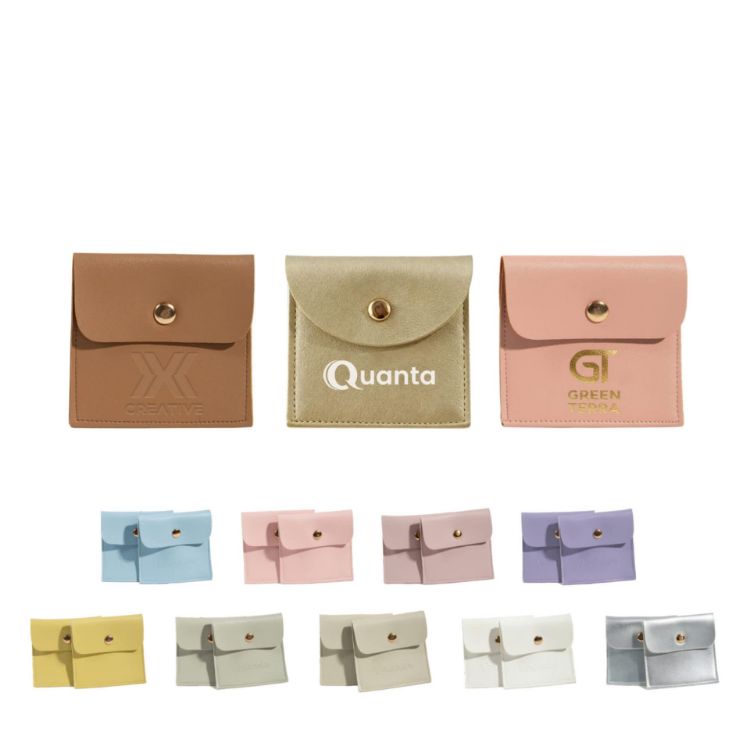 Picture of Square PU Leather Jewellery Pouch