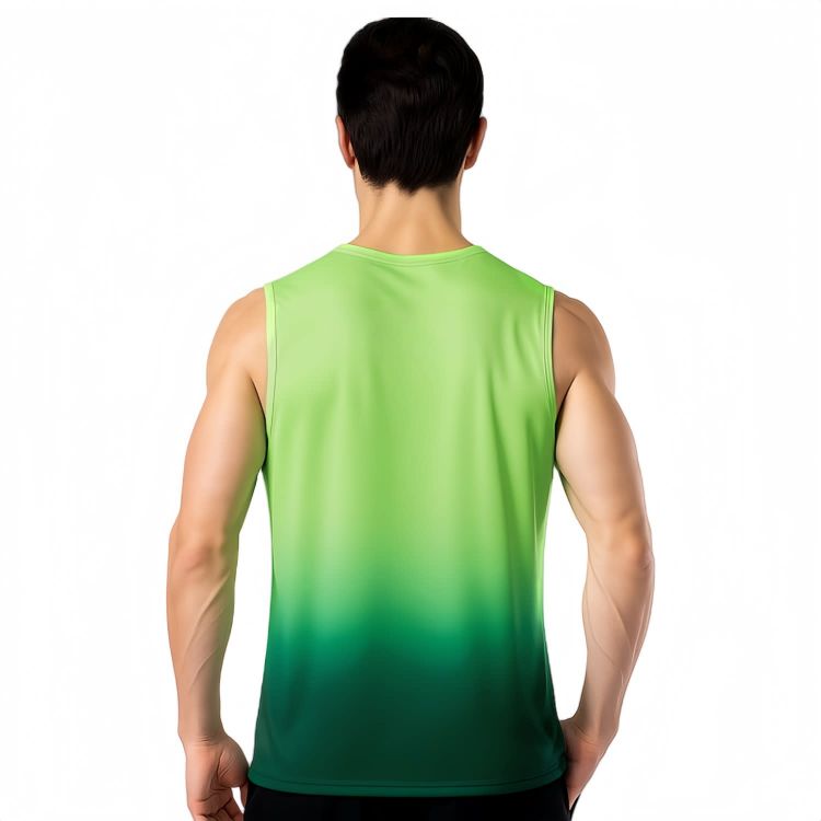 Picture of 100% Polyester Micro Mesh Sublimated Crew Neck Sleeveless Loose Singlet