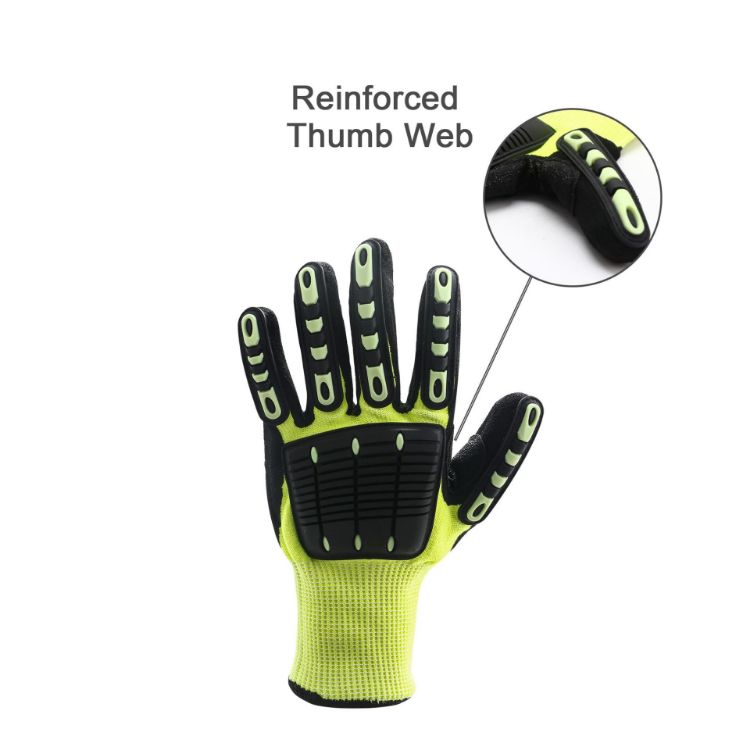 Picture of Heavy Duty Safety Work Gloves With Reinforced Thumb Web