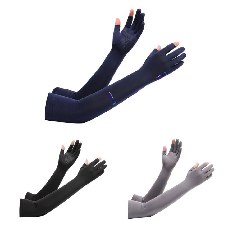 Picture of Long Sleeve Sun Protective Gloves with 2 Open Fingers