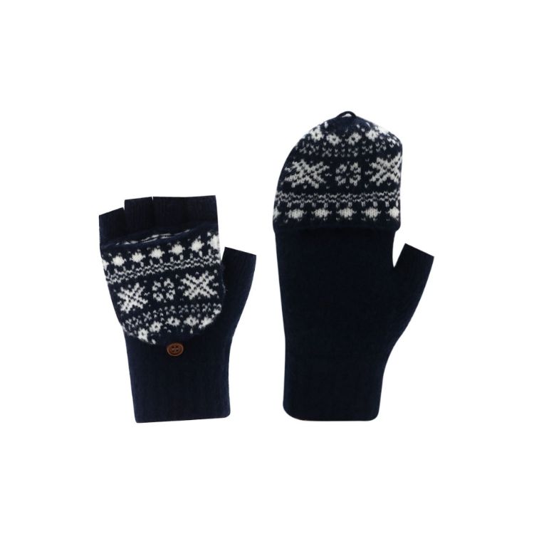 Picture of Adults Jacquard Fingerless Gloves with Flip Cover